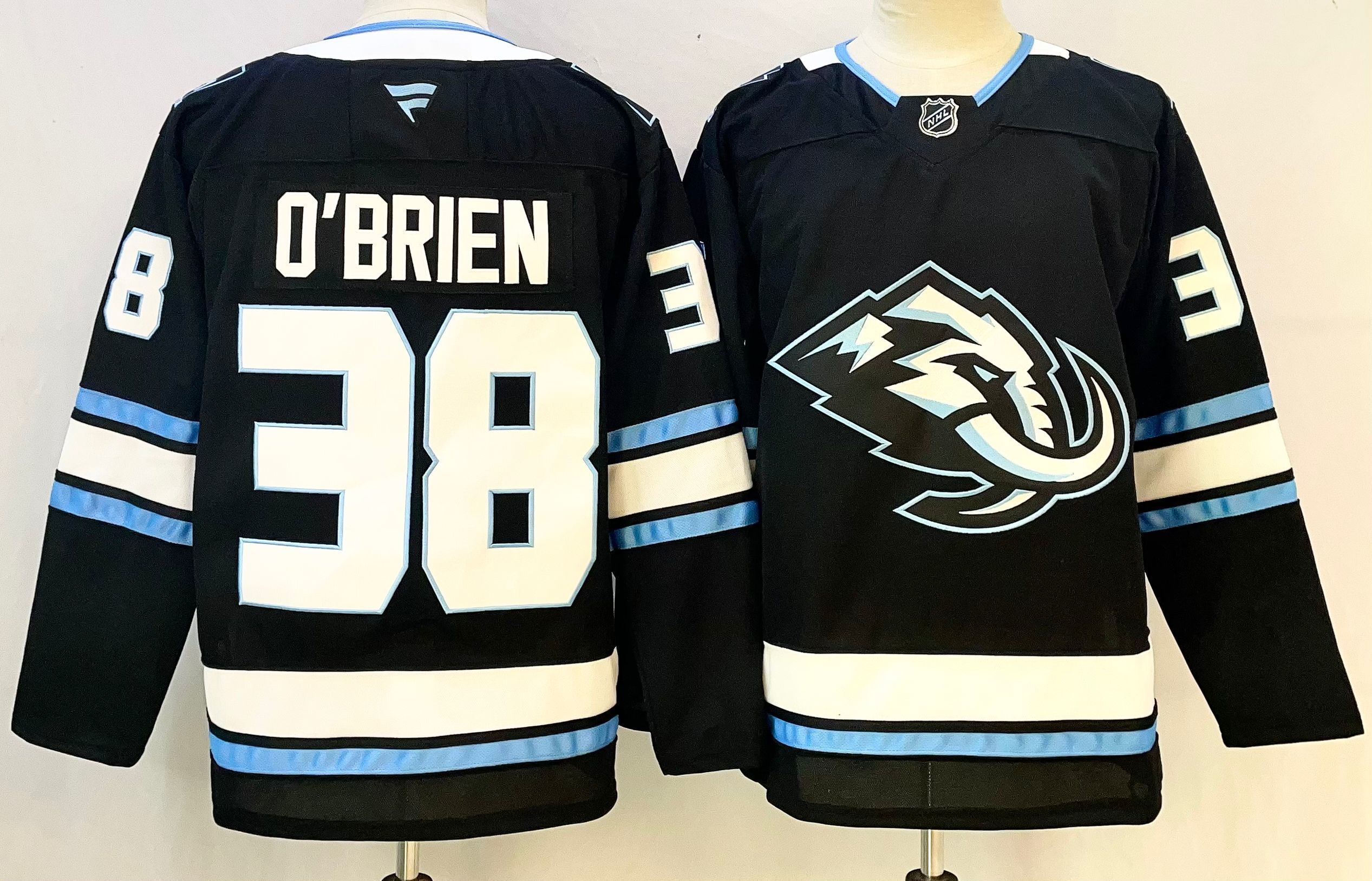 Men Mammoth Team #38 OBrien Black 2026 Adidias NHL Jersey style 001
